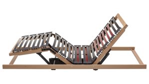 Lattenrost Interliving aus Holz in Holzfarben Interliving Lattenrost Serie 1952 mit zwei Motoren zweifach motorisch mit Handschalter – Liegefläche ca. 120 x 200 cm