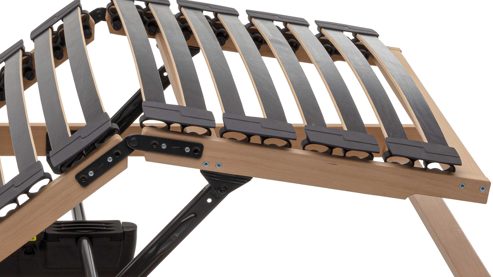 Lattenrost Interliving aus Holz in Holzfarben Interliving Lattenrost Serie 1952 - V6285 zweifach motorisch mit Funk-Fernbedienung – Liegefläche ca. 80 x 200 cm