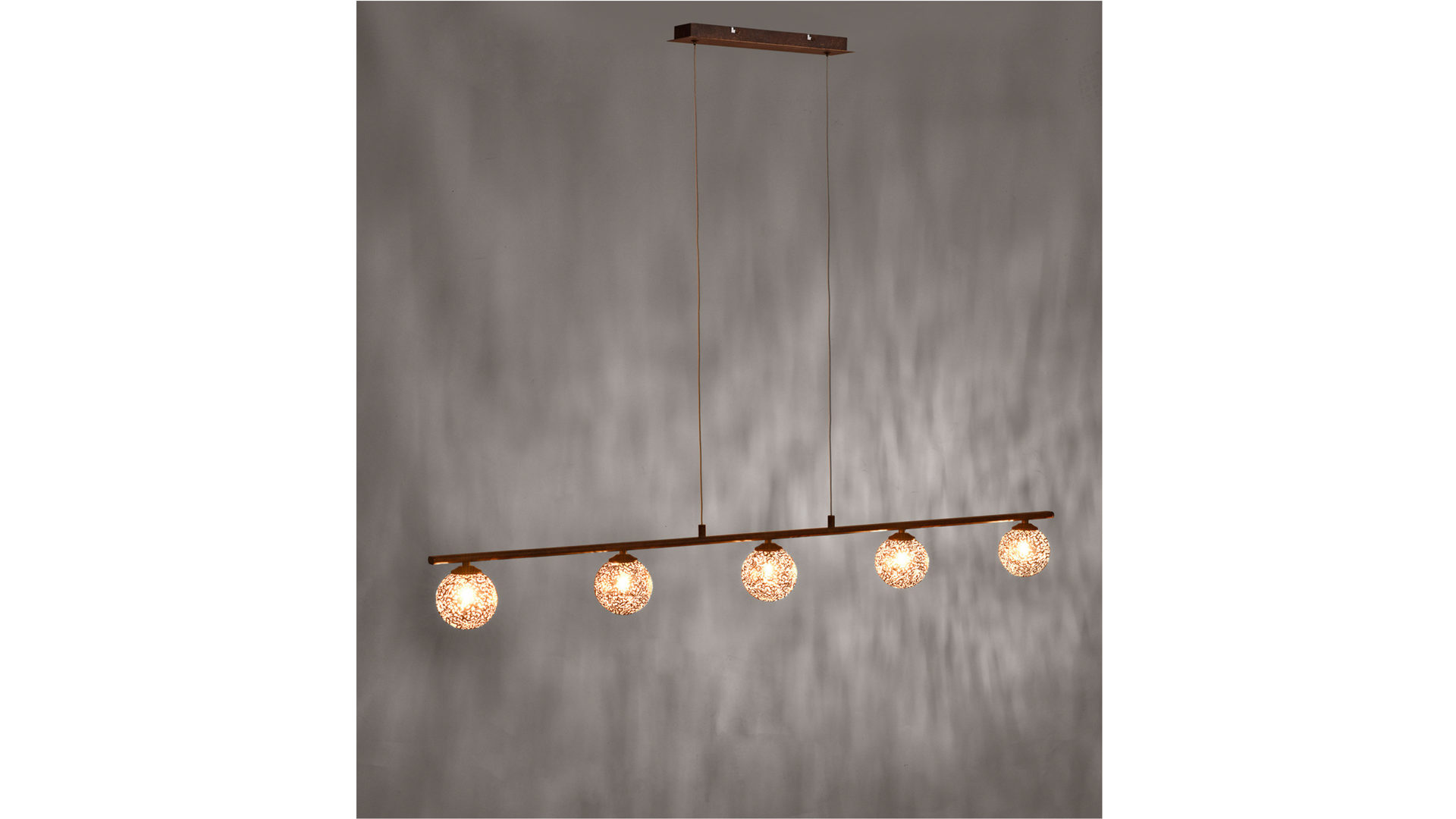 Pendelleuchte Paul neuhaus aus Metall in Metallfarben Paul Neuhaus Greta - Hängelampe rost- & goldfarbener Stahl – Länge ca. 132 cm