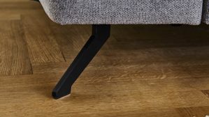 Ecksofa modulmaster aus Stoff in Grau Modulmaster MM-ZE1161 - Polsterecke graues Flachgewebe Cyber & schwarze Metallfüße - Stellfläche ca. 303 x 247 cm