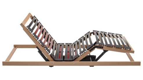 Lattenrost Interliving aus Holz in Holzfarben Interliving Lattenrost Serie 1952 mit zwei funkgesteuerten Motoren zweifach motorisch mit Funk-Fernbedienung – Liegefläche ca. 80 x 200 cm