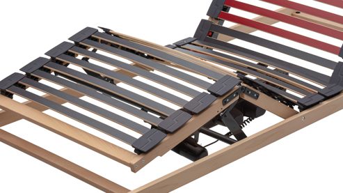 Lattenrost Interliving aus Holz in Holzfarben Interliving Lattenrost Serie 1952 - V6286 dreifach motorisch mit Funk-Fernbedienung – Liegefläche ca. 80 x 200 cm