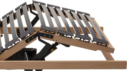 Lattenrost Interliving aus Holz in Holzfarben Interliving Lattenrost Serie 1952 - V6286 dreifach motorisch mit Funk-Fernbedienung – Liegefläche ca. 80 x 200 cm