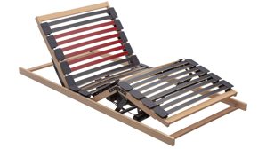 Lattenrost Interliving aus Holz in Holzfarben Interliving Lattenrost Serie 1952 mit drei Motoren dreifach motorisch mit Funk-Fernbedienung – Liegefläche ca. 80 x 200 cm