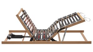 Lattenrost Interliving aus Holz in Holzfarben Interliving Lattenrost Serie 1952 - V6291 mit Bettkastenzugang zweifach motorisch mit Funk-Fernbedienung – Liegefläche ca. 80 x 200 cm