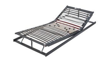 Lattenrost Interliving aus Holz in Grau Interliving Lattenrost Serie 1941 mit manuellen Funktionen manuelle Rücken- & Fußteilverstellung – Liegefläche ca. 80 x 190 cm