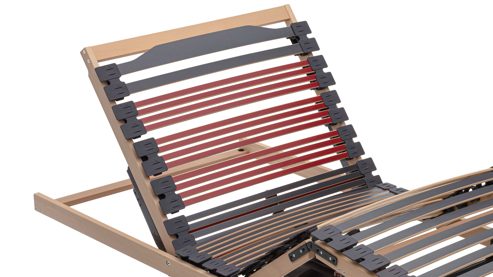 Lattenrost Interliving aus Holz in Holzfarben Interliving Lattenrost Serie 1953 - V6382 zweifach motorisch mit Handschalter – Liegefläche ca. 90 x 200 cm