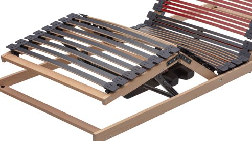 Lattenrost Interliving aus Holz in Holzfarben Interliving Lattenrost Serie 1953 - V6385 zweifach motorisch mit Funk-Fernbedienung – Liegefläche ca. 80 x 200 cm