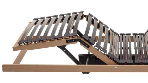 Lattenrost Interliving aus Holz in Holzfarben Interliving Lattenrost Serie 1953 mit zwei funkgesteuerten Motoren zweifach motorisch mit Funk-Fernbedienung – Liegefläche ca. 100 x 200 cm