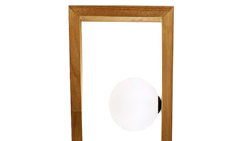 Stehleuchte Globo lighting aus Holz in Holzfarben GLOBO Lampen Serie Nanda - Stehlampe Holz & opalweißes Glas - Höhe ca. 110 cm