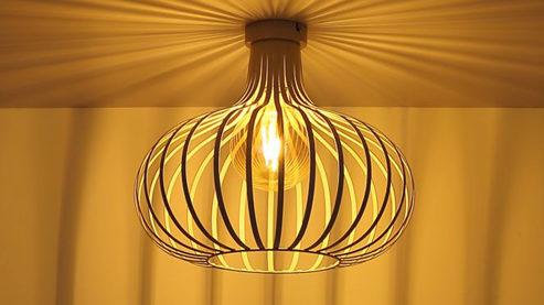 Deckenleuchte Globo lighting aus Metall in Beige GLOBO Lampen Serie Mateo - Deckenlampe beiges Metall - Durchmesser ca. 40 cm