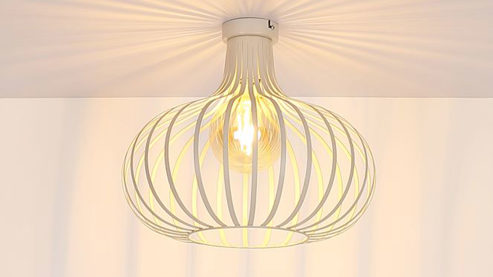 Deckenleuchte Globo lighting aus Metall in Beige GLOBO Lampen Serie Mateo - Deckenlampe beiges Metall - Durchmesser ca. 40 cm