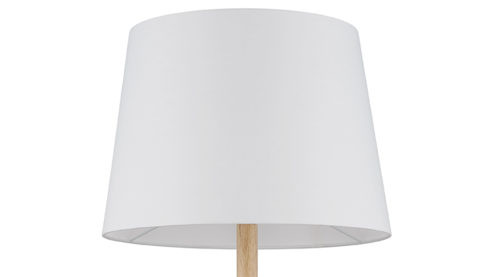 Stehleuchte Globo lighting aus Metall in Holzfarben GLOBO Lampen Serie Joris - Stehlampe Kiefer & weißer Lampenschirm - Höhe ca. 151 cm