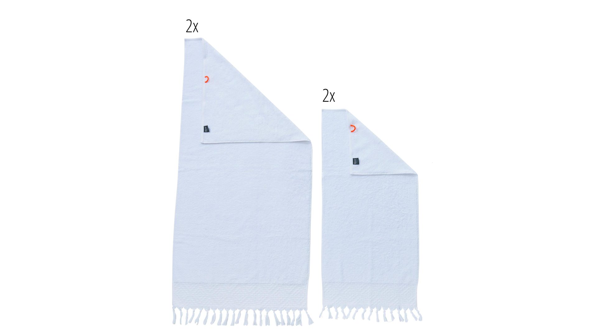 Handtuch-Set Done.® aus Stoff in Weiß done.® Handtuch-Set Provence Boheme - Heimtextilien weiße Baumwolle  – vierteilig