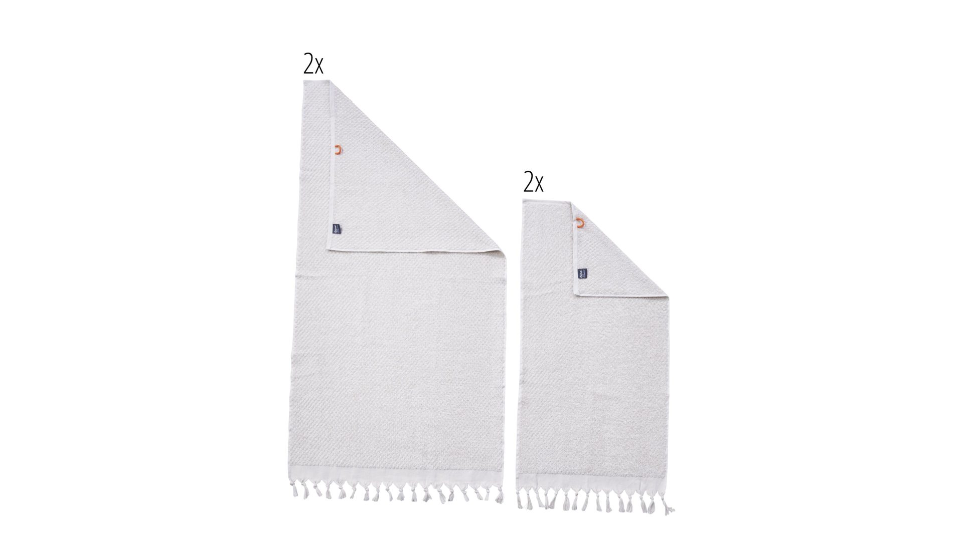 Handtuch-Set Done.® aus Stoff in Beige done.® Handtuch-Set Provence Honeycomb beige Baumwolle – vierteilig