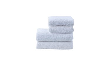 Handtuch-Set Done.® aus Stoff in Weiß done.® Handtuch-Set Provence Ornaments weiße Baumwolle – vierteilig