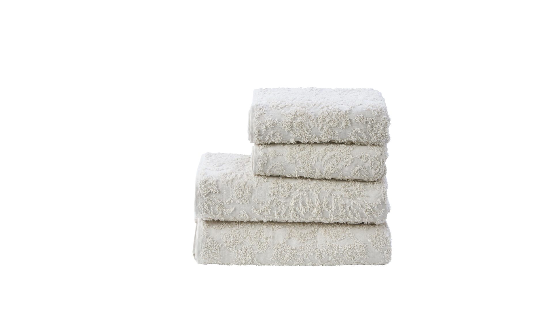 Handtuch-Set Done.® aus Stoff in Beige done.® Handtuch-Set Provence Ornaments beige Baumwolle – vierteilig