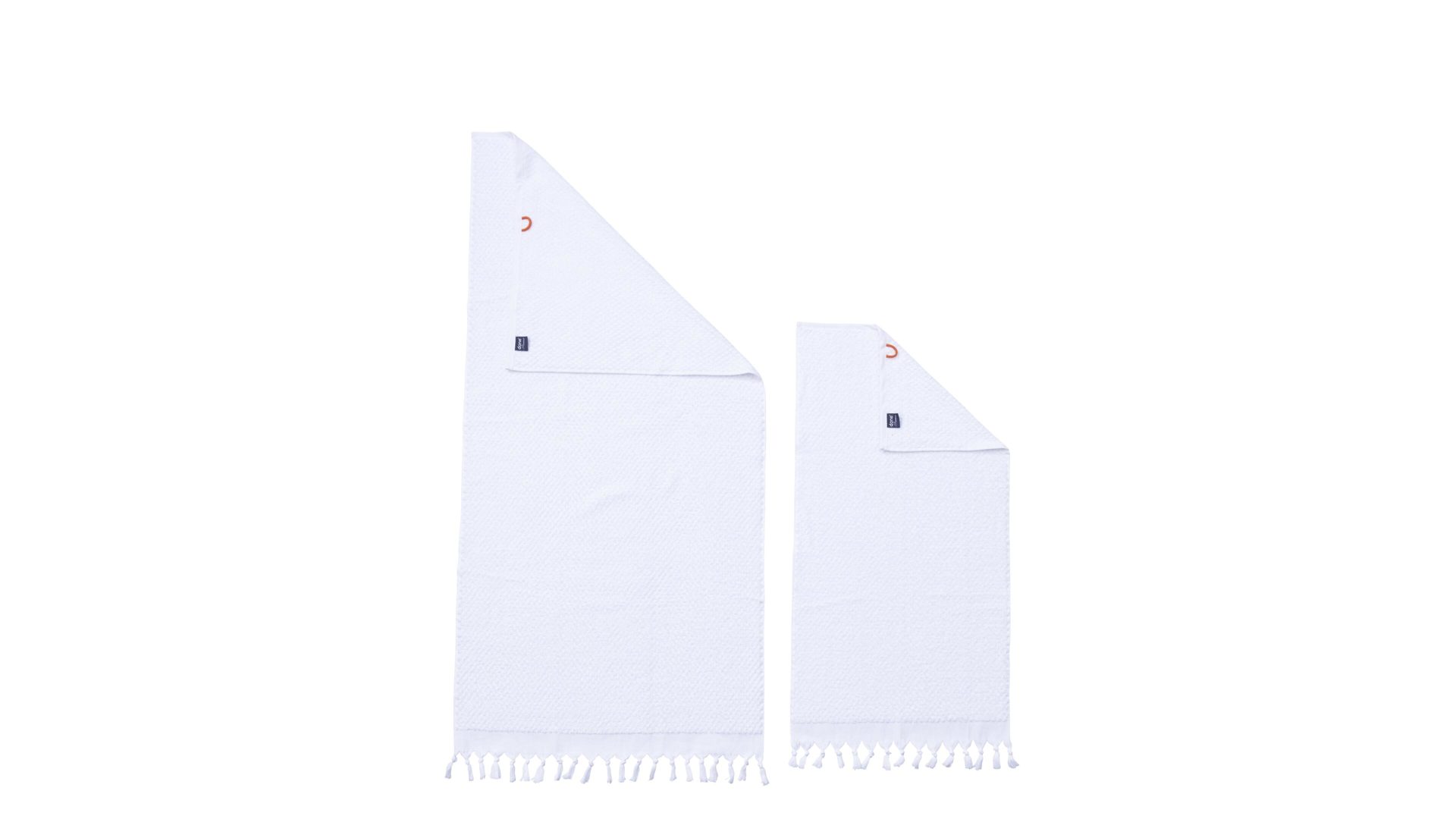 Handtuch-Set Done.® aus Stoff in Weiß done.® Handtuch-Set Provence Honeycomb weiße Baumwolle  – zweiteilig