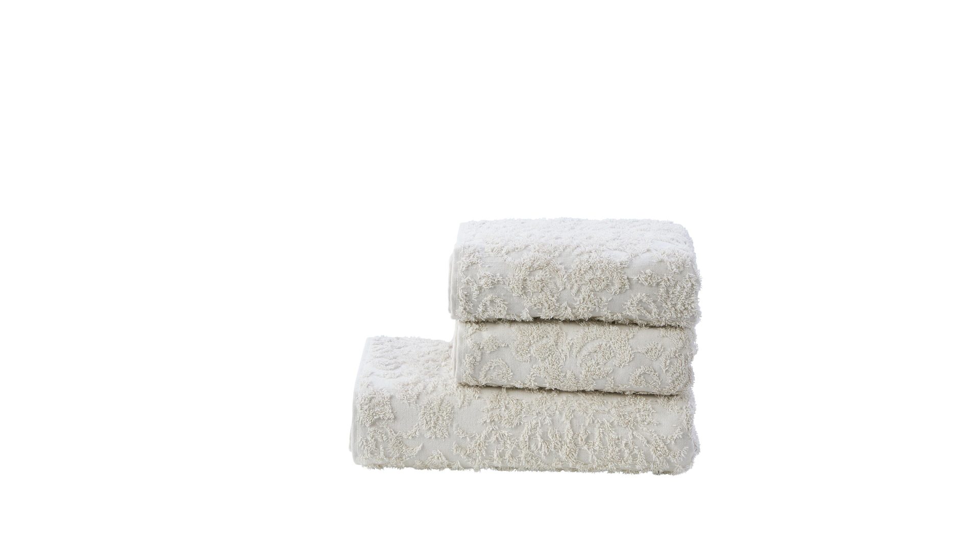 Handtuch-Set Done.® aus Stoff in Beige done.® Handtuch-Set Provence Ornaments beige Baumwolle – dreiteilig