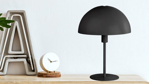 Tischleuchte Globo lighting aus Metall in Schwarz GLOBO Lampen Serie Meike - Tischlampe schwarzes Metall - Höhe ca. 35 cm