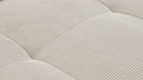 Polsterhocker SOFAkultur aus Stoff in Weiß SOFAkultur Programm SK 748 - XL-Polsterhocker weißer Feincord - ca. 109 x 74 cm