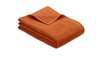 Fleecedecke Ibena® aus Stoff in Orange IBENA® Fleecedecke Porto orangefarbenes Mischgewebe - ca. 150 x 200 cm