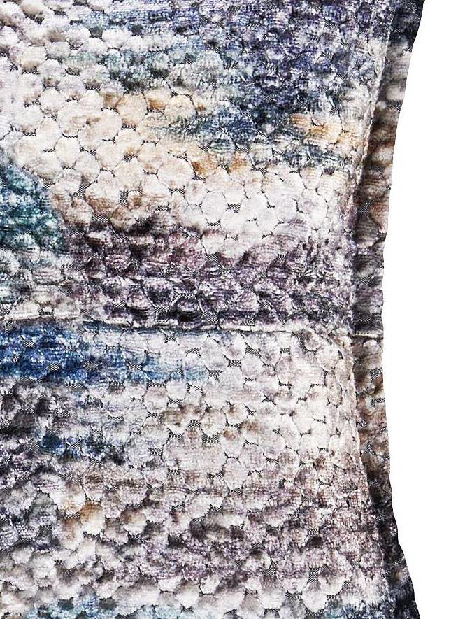 Kissenbezug /-hülle Done.® aus Stoff in Blau done.® Kissenhülle Cushion Glam Colour blau gemusterter Samt – ca. 45 x 45 cm