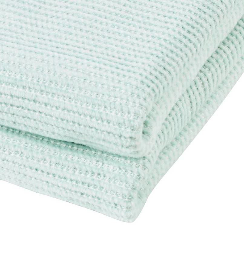 Wohndecke Done.® aus Stoff in Hellgrün done.® Wohndecke Coco mintfarbenes Mischgewebe – ca. 150 x 200 cm