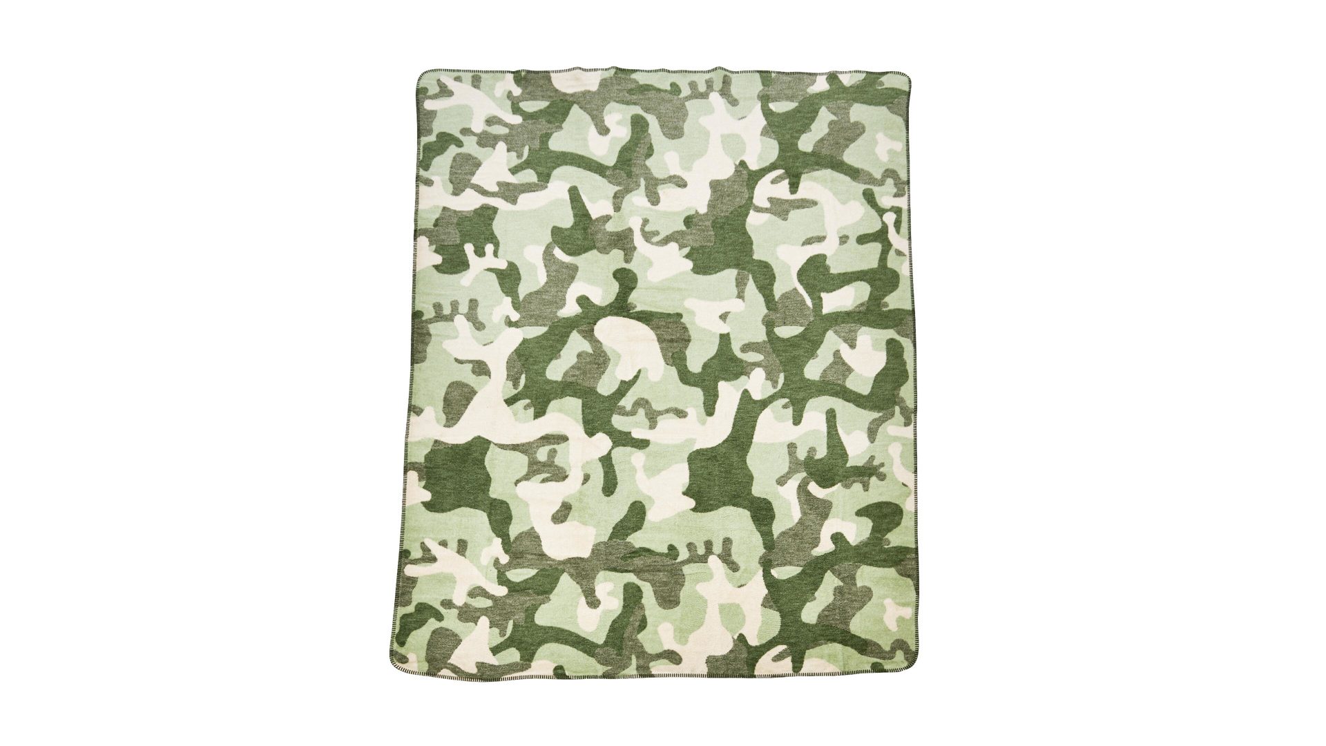 Wohndecke Done.® aus Stoff in Grün done.® Wohndecke Blanket Camouflage khakifarbenes Camouflagemuster – ca. 150 x 200 cm
