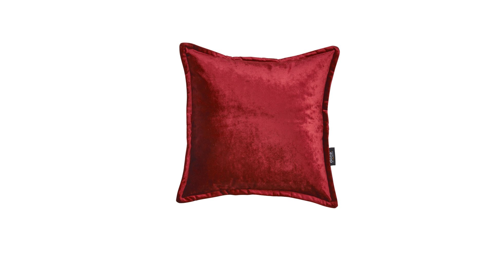 Kissenbezug /-hülle Done.® aus Stoff in Dunkelrot done.® Kissenhülle Cushion Glam roter Samt – ca. 45 x 45 cm