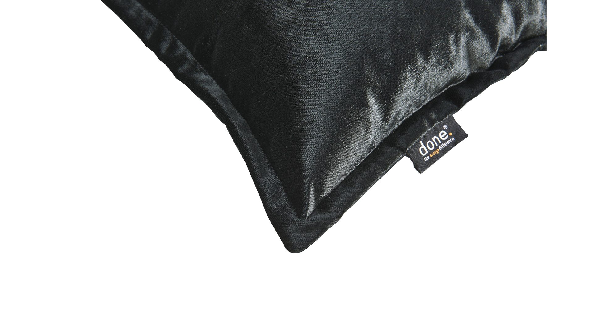 Kissenbezug /-hülle Done.® aus Stoff in Schwarz done.® Kissenhülle Cushion Glam schwarzer Samt - ca. 45 x 45 cm