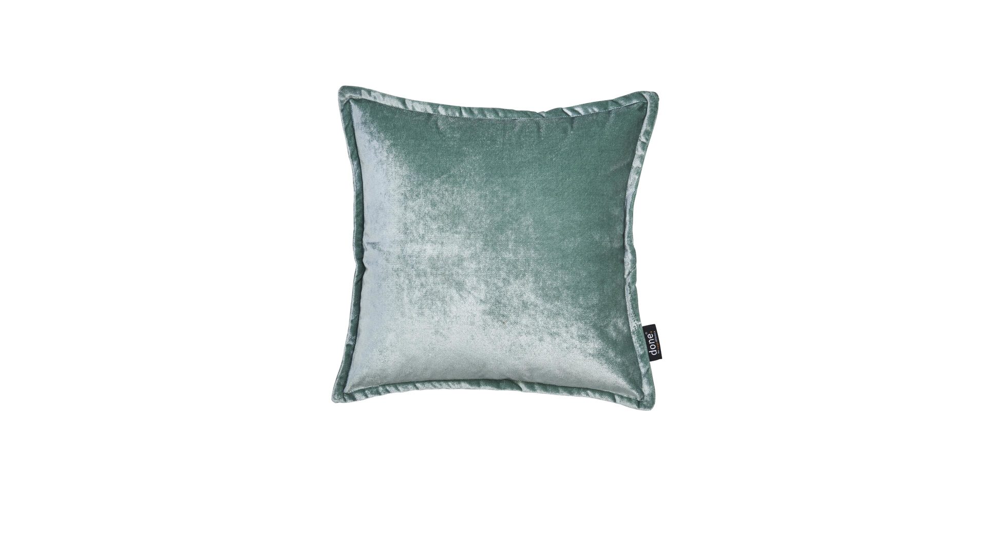 Kissenbezug /-hülle Done.® aus Stoff in Hellgrün done.® Kissenhülle Cushion Glam mintgrüner Samt - ca. 45 x 45 cm