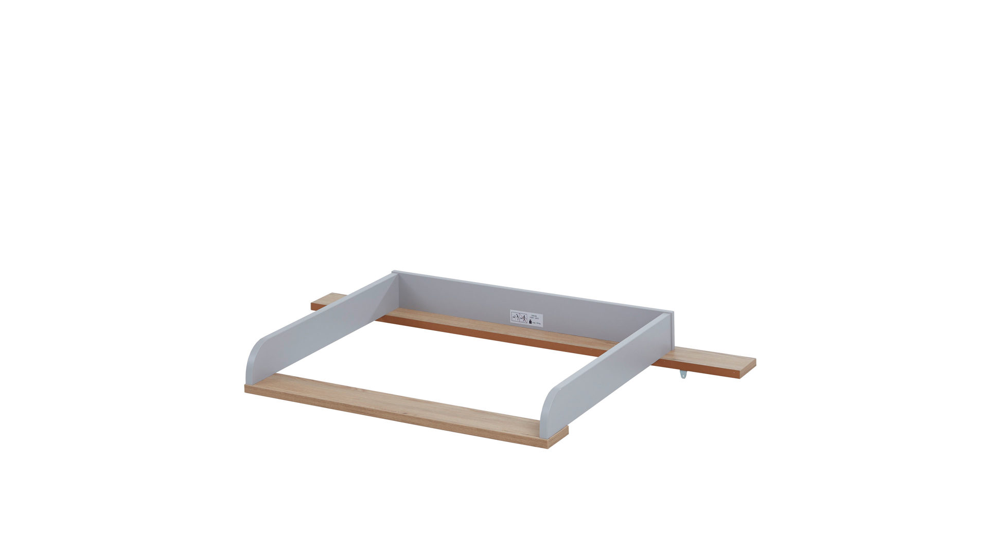 Wickelaufsatz Paidi aus Holz in Hellgrau PAIDI Babyzimmerprogramm Benne - Wickelaufsatz Kieselgrau & Montana Eiche