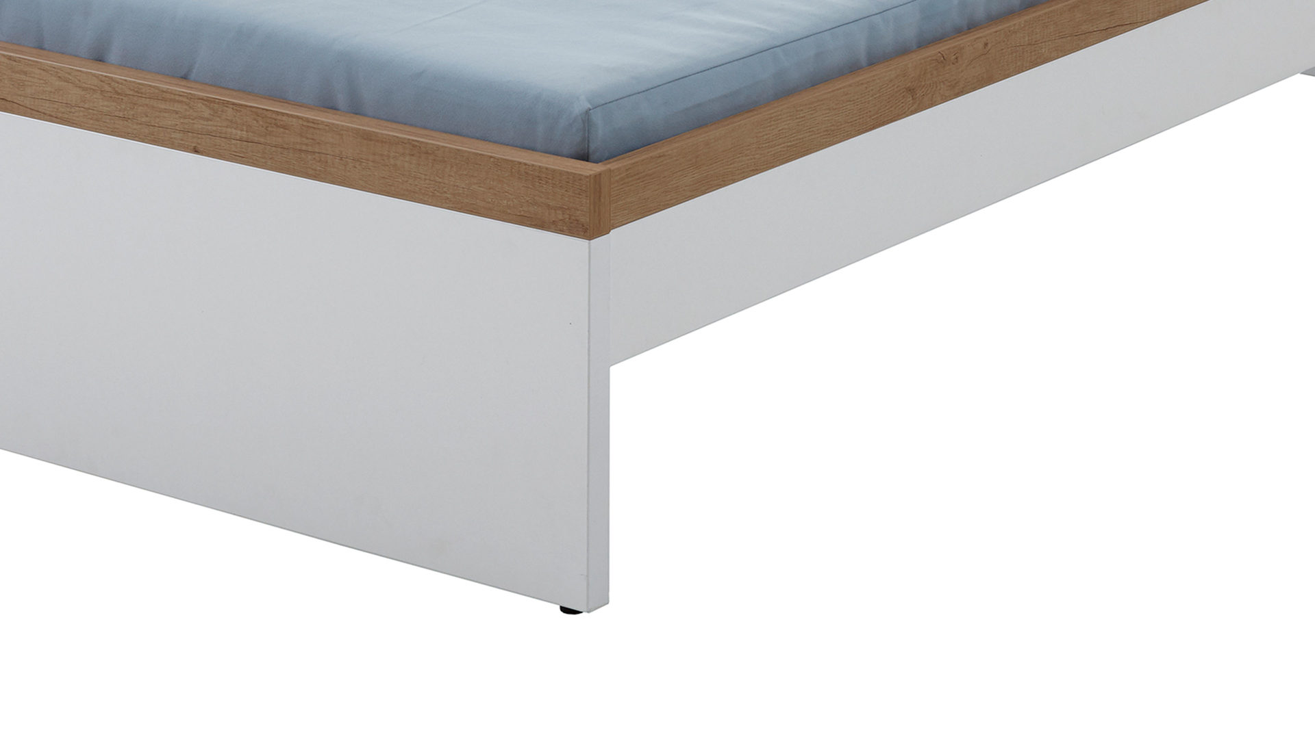 Bettgestell Paidi aus Holz in Weiß PAIDI Jugendzimmerprogramm Oscar - Studioliege Kreideweiß & Nebraska Eiche – Liegefläche ca. 120 x 200 cm
