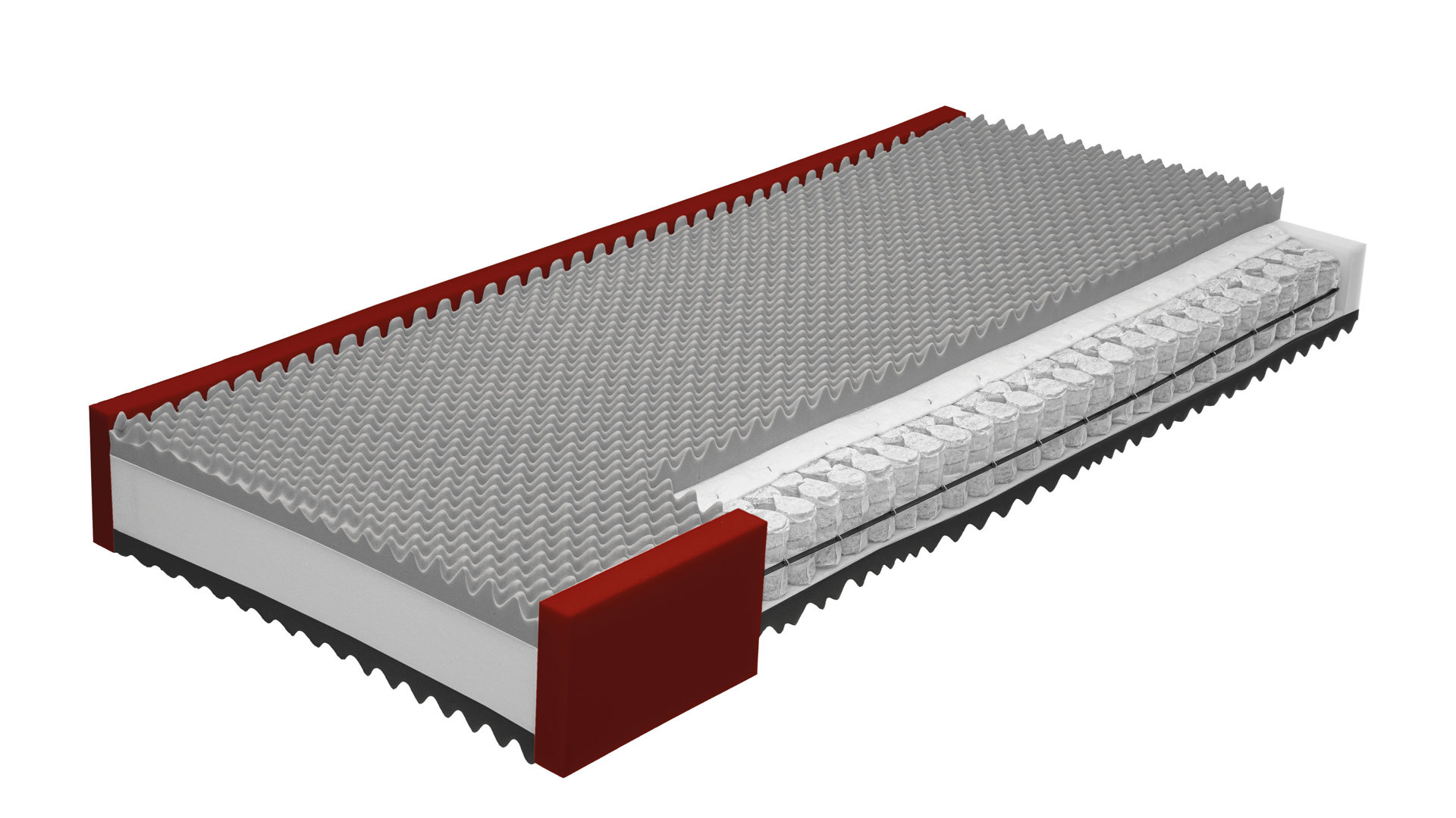Federkernmatratze Interliving aus Stoff in Weiß Interliving Matratze Medikontur 1913 Taschenfederkern, H2 – Liegefläche ca. 120 x 200 cm