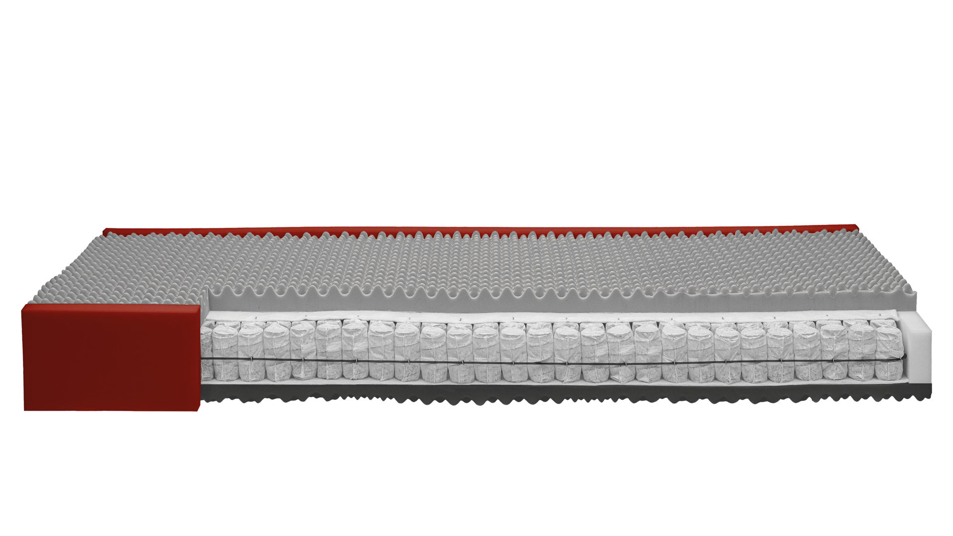 Federkernmatratze Interliving aus Stoff in Weiß Interliving Matratze Medikontur 1913 Taschenfederkern, H2 – Liegefläche ca. 80 x 200 cm