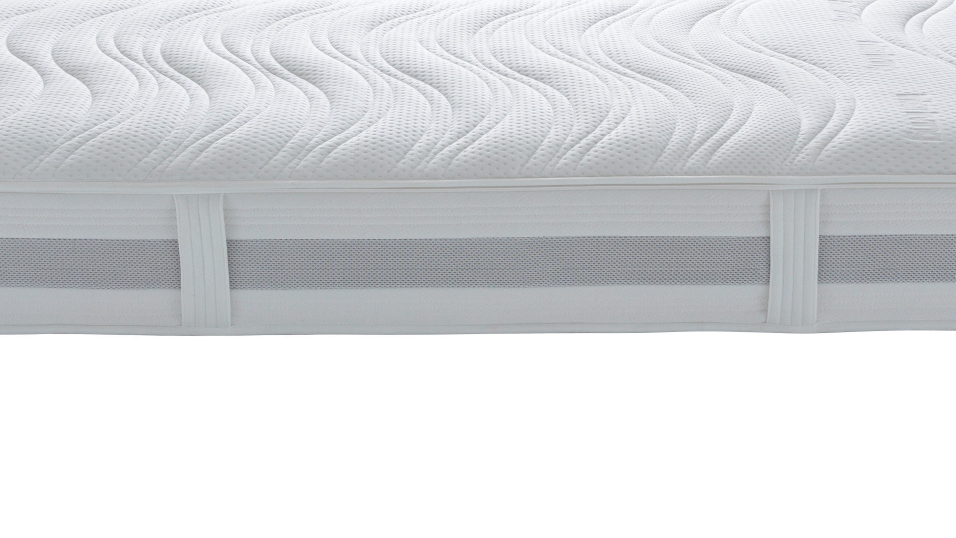 Federkernmatratze Interliving aus Stoff in Weiß Interliving Matratze Medikontur 1913 Taschenfederkern, H3 – Liegefläche ca. 140 x 200 cm