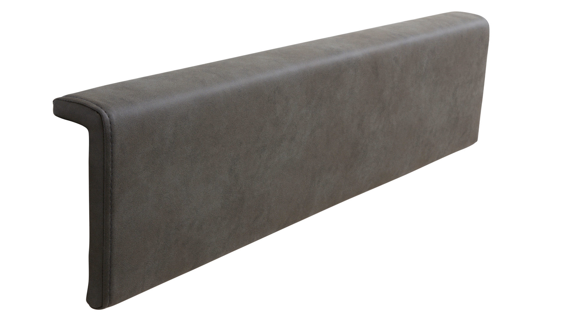 Kissen-Set Interliving aus Stoff in Dunkelgrau Interliving Schlafzimmer Serie 1019 – Kopfteilpolster-Set graues Kunstleder – zweiteilig, für ca. 200 cm Breite