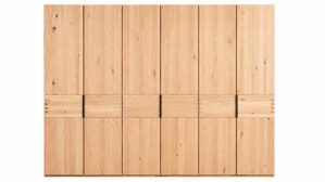 Komplettzimmer Interliving aus Holz in Holzfarben Interliving Schlafzimmer Serie 1015 – Komplettzimmer Wildeiche & Kopfteilpolster – sechstürig, Liegefläche 180 x 200 cm