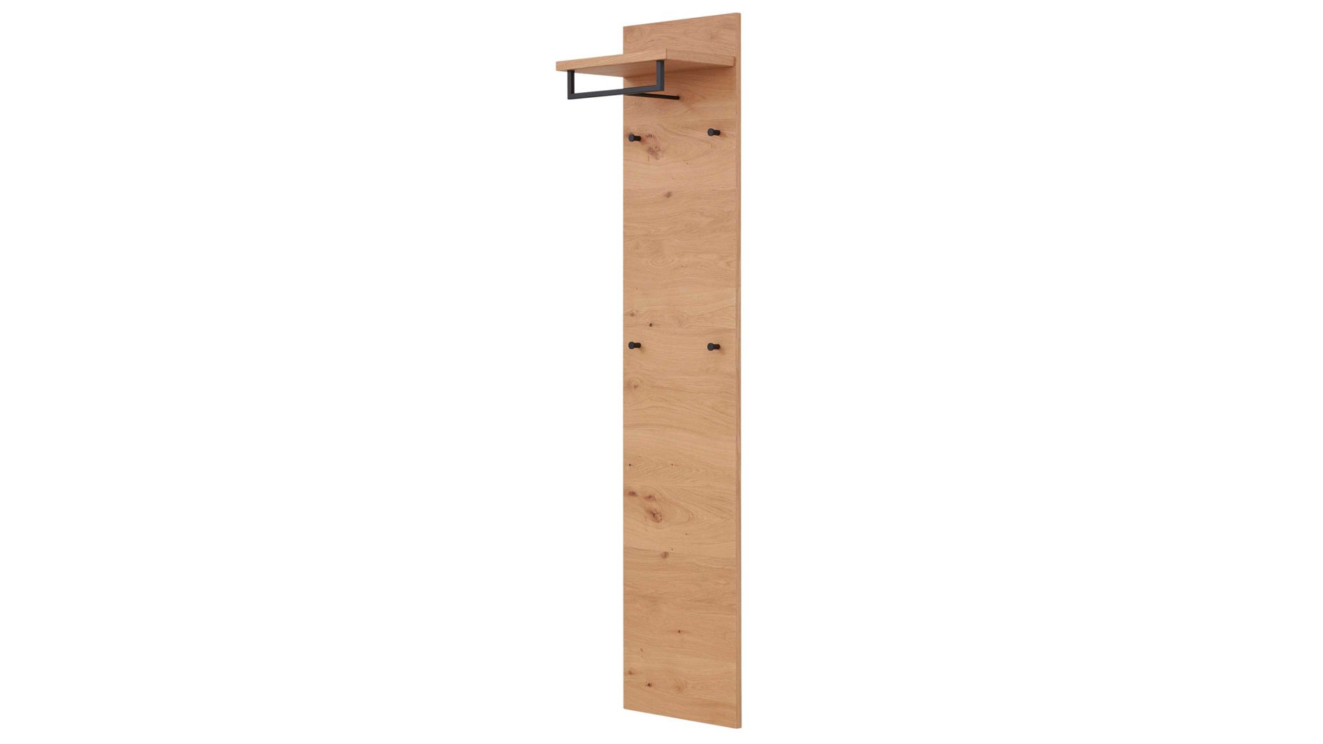 Wandgarderobe Interliving aus Holz in Holzfarben Interliving Garderoben Serie 6005 – Wandgarderobe 822 Balkeneiche – ca. 42 x 183 cm