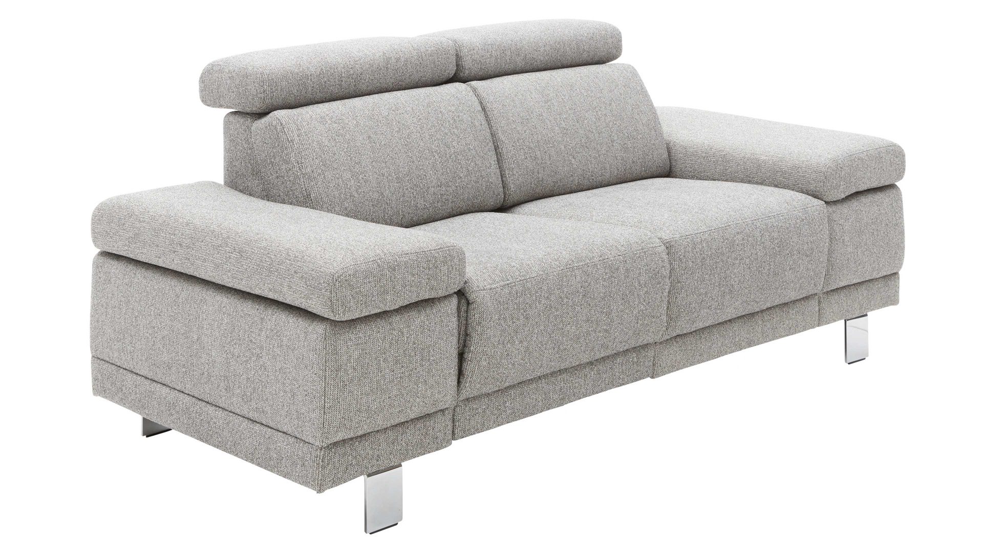 Zweisitzer Interliving aus Stoff in Grau Interliving Sofa Serie 4252 – Zweisitzer stahlfarbener Bezug Sneak 149 & Metallfüße – Länge ca. 190 cm