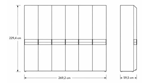 Komplettzimmer Interliving aus Holz in Weiß Interliving Schlafzimmer Serie 1023 – Komplettzimmer Weiß & Balkeneiche - vierteilig