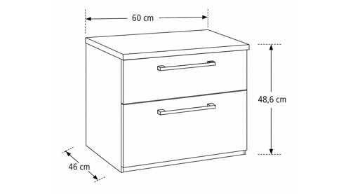 Komplettzimmer Interliving aus Holz in Grau Interliving Schlafzimmer Serie 1024 – Komplettzimmer Design 25, vierteilig - Taupe & Balkeneiche