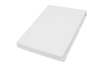 Spannbettlaken H. g. hahn haustextilien® aus Stoff in Weiß HAHN Satin-Spannbettlaken weißer Baumwollsatin, uni-gestreift – ca. 100 x 200 cm