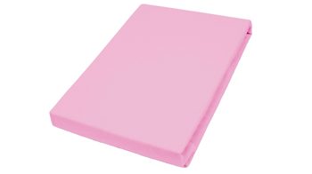 Spannbettlaken H. g. hahn haustextilien® aus Stoff in Rosa HAHN Spannbettlaken rosé Baumwolljersey - ca. 190 x 200 cm