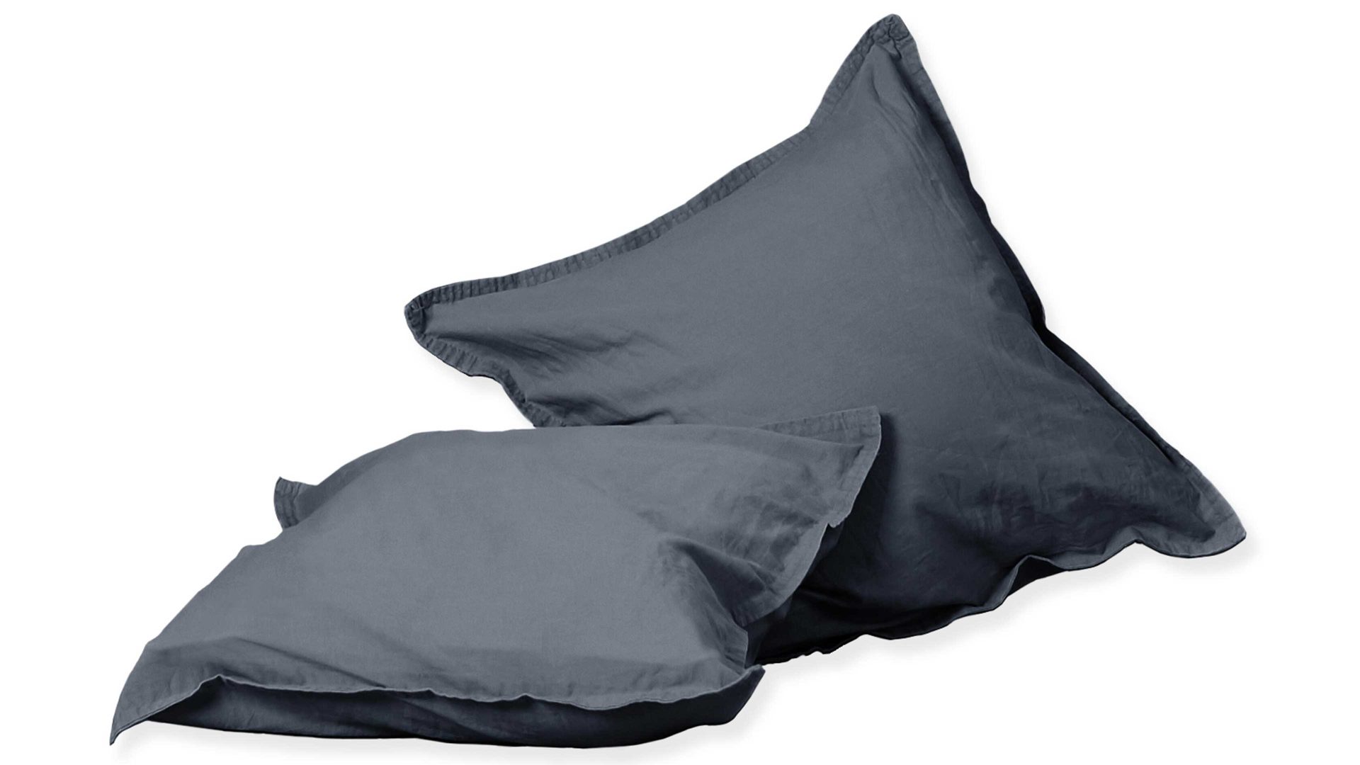 Bettwäsche-Set H. g. hahn haustextilien® aus Stoff in Anthrazit HAHN Bettwäsche-Set Stone Washed - Heimtextilien anthrazitfarbene Baumwolle – ca. 155 x 220 cm