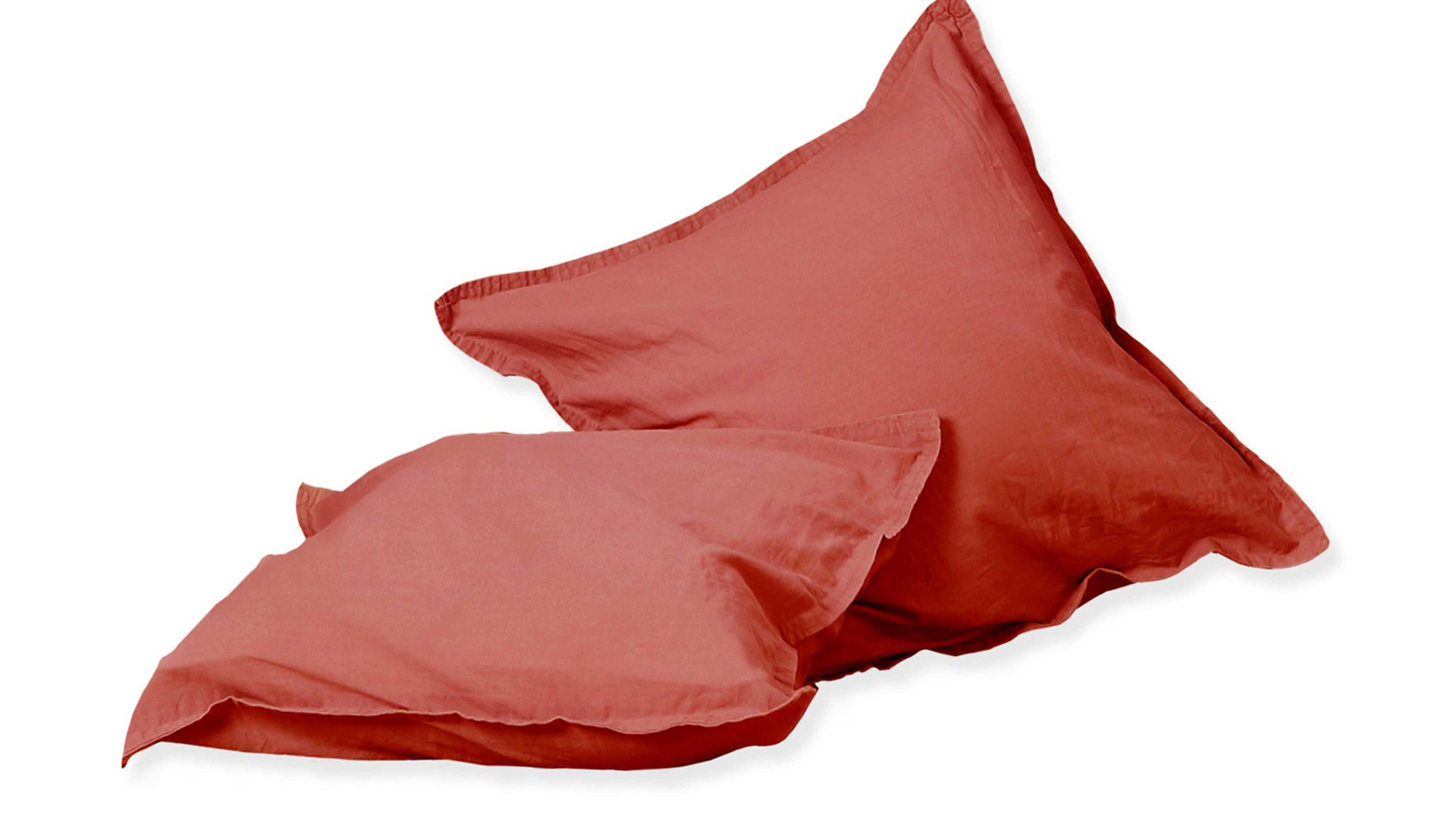 Bettwäsche-Set H. g. hahn haustextilien® aus Stoff in Orange HAHN Bettwäsche-Set Stone Washed sienafarbene Baumwolle – dreiteilig, ca. 240 x 220 cm