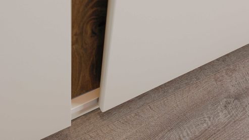 Kleiderschrank PARTNERRING COLLECTION aus Holz in Beige rauch ORANGE Luana - Kleiderschrank mit Beleuchtung Champagner & Atlantic oak - sechs Türen, Breite ca. 301 cm