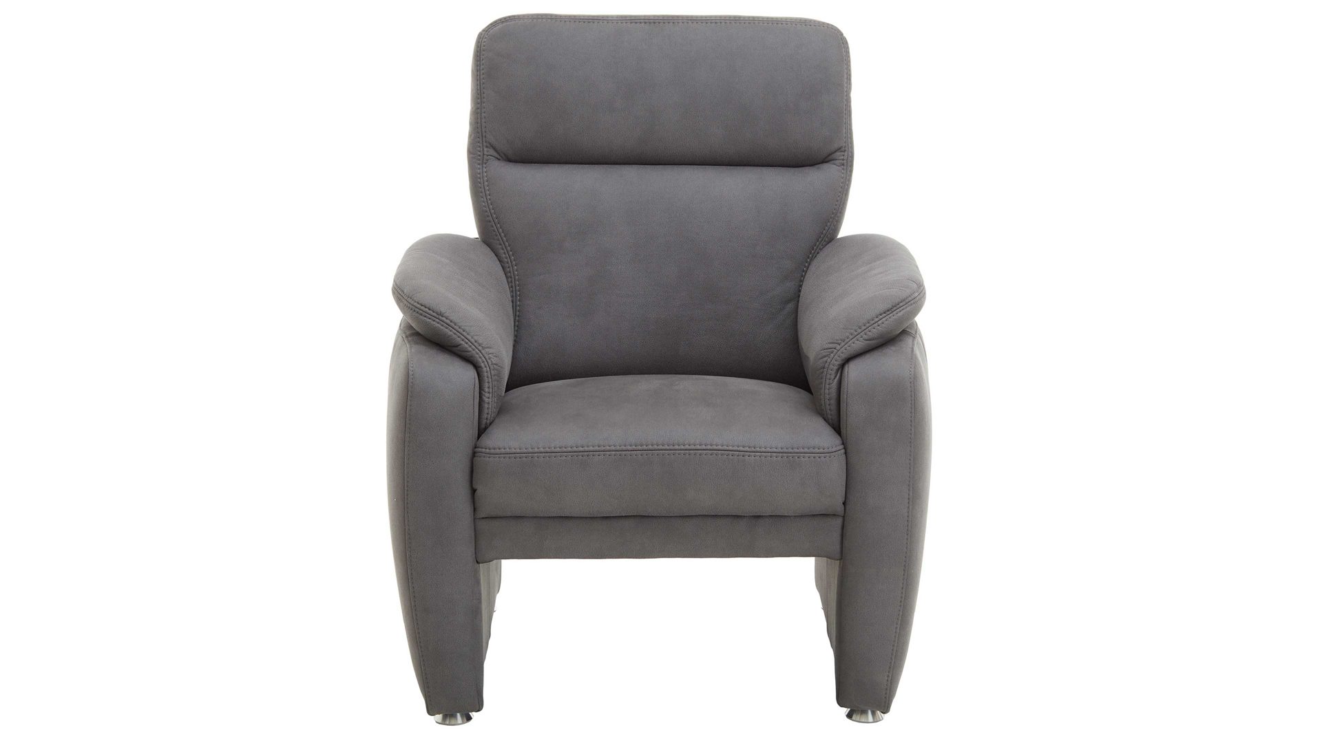 Polstersessel Steinpol polsteria aus Stoff in Grau Sessel anthrazitfarbener Bezug Deluxe