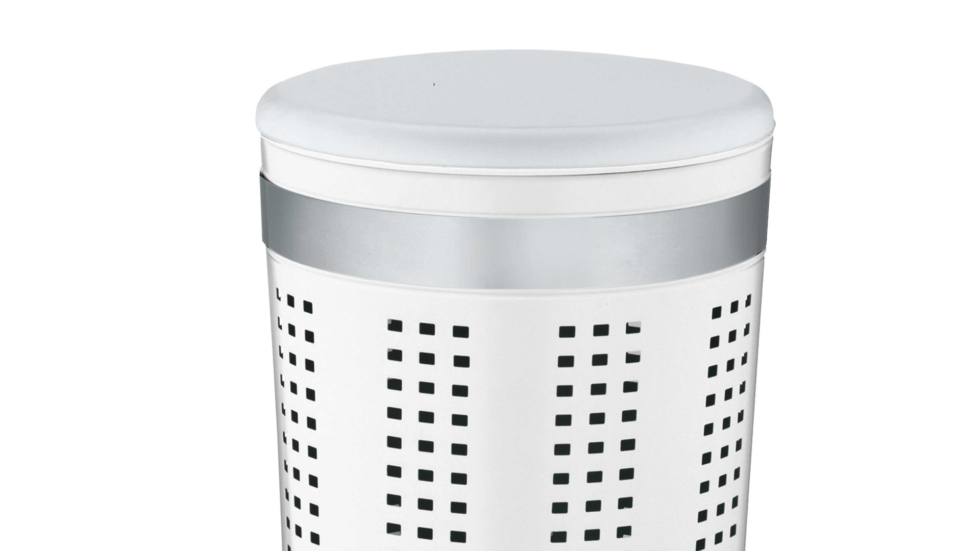 Wäschekorb Kela | keck & lang aus Metall in Weiß kela Sitz-Wäschebox Sevilla weißes Metall – Höhe ca. 61 cm